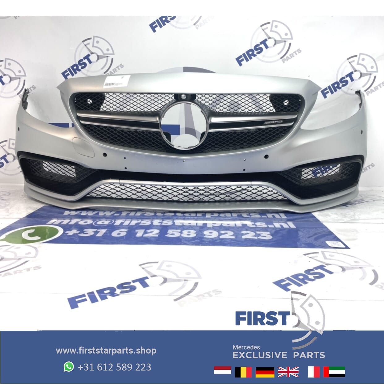 W205 C63 C63S AMG VOORBUMPER COMPLEET Mercedes C Klasse 63 A, Gebruikt, -, Voor, Ophalen of Verzenden