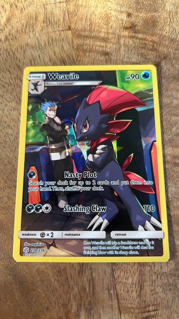 Weavile art rare cosmic eclipse, Ophalen of Verzenden, Zo goed als nieuw