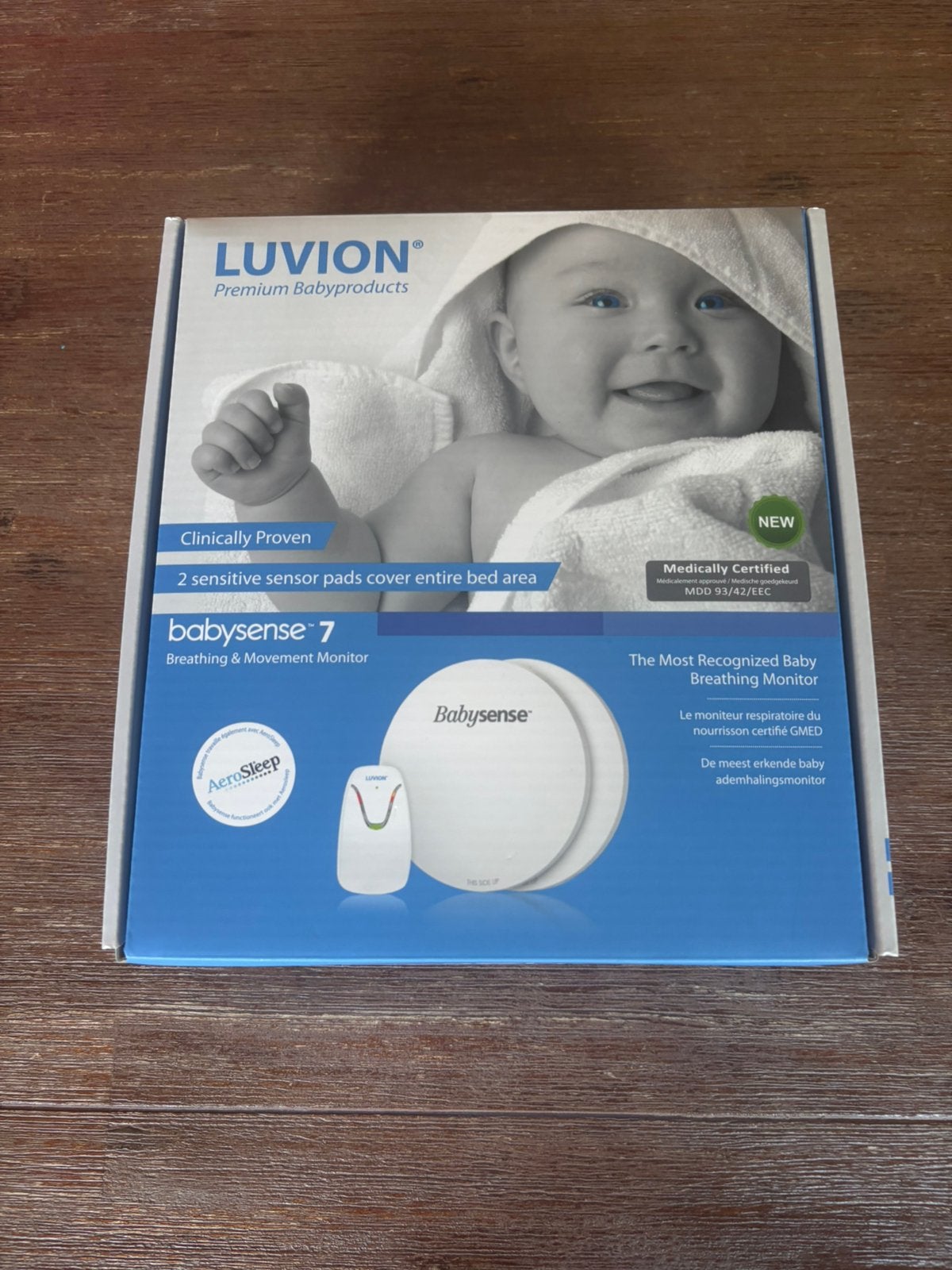 Luvion Babysense 7 Ademhalings- en Bewegingsmonitor, Kinderen en Baby's, Babyfoons, Ophalen of Verzenden, Zo goed als nieuw, Minder dan 100 meter