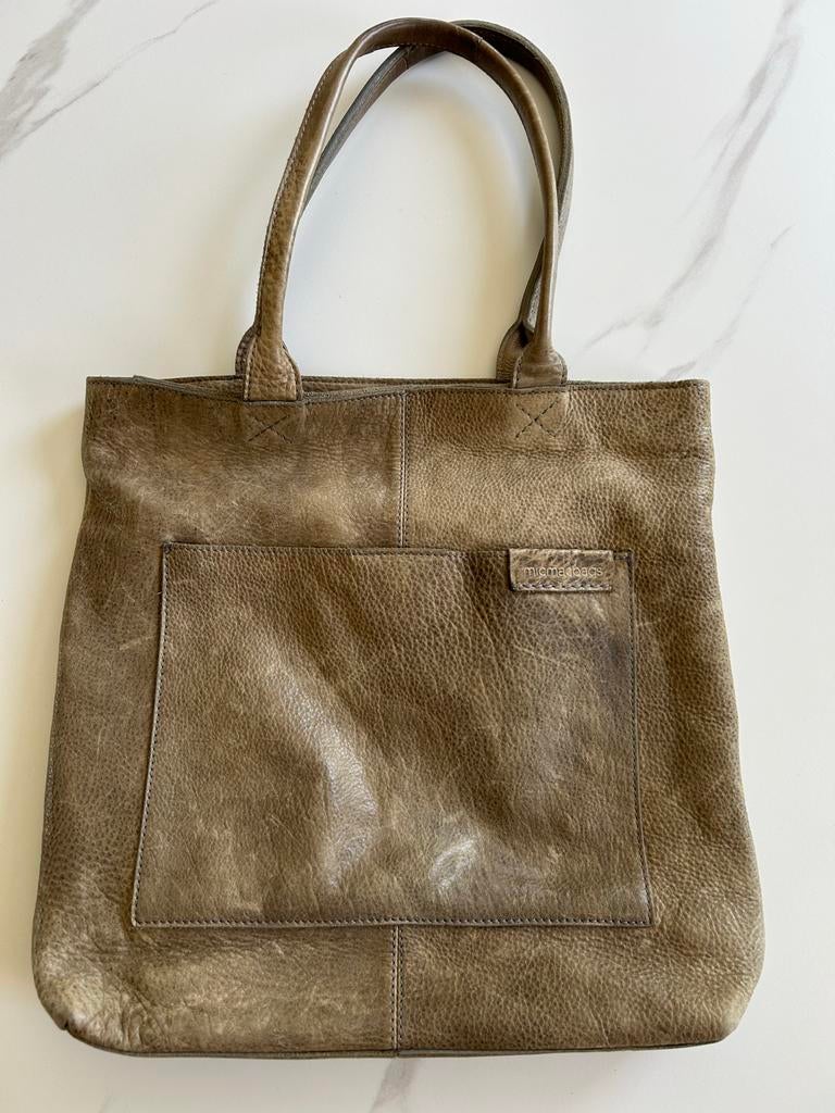 Micmac Bags Leren Handtas - Gebruikt, Ophalen of Verzenden, Gebruikt, Bruin, Handtas