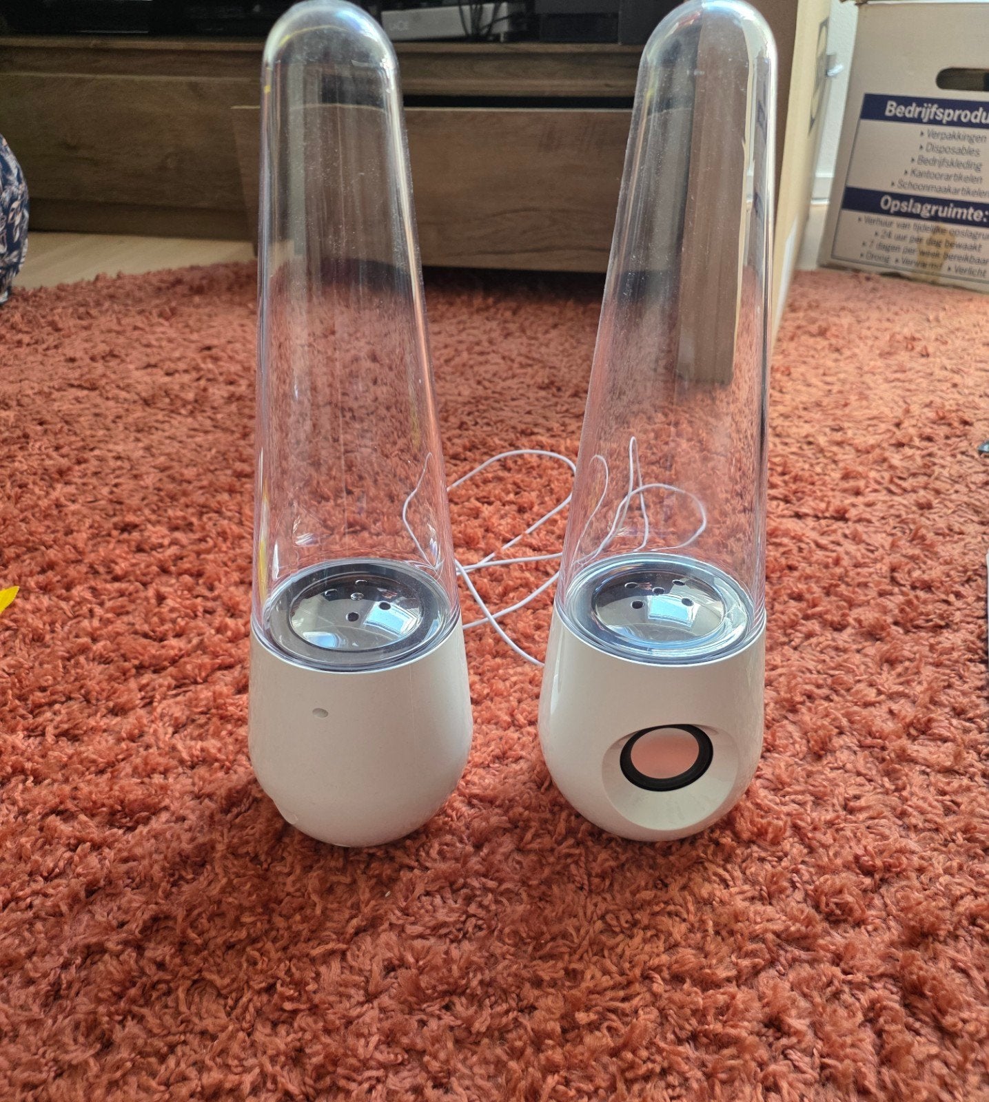 Water Dancing Speakers met LED-verlichting, Stereo speakers, Gebruikt, Minder dan 60 watt, Lichteffecten