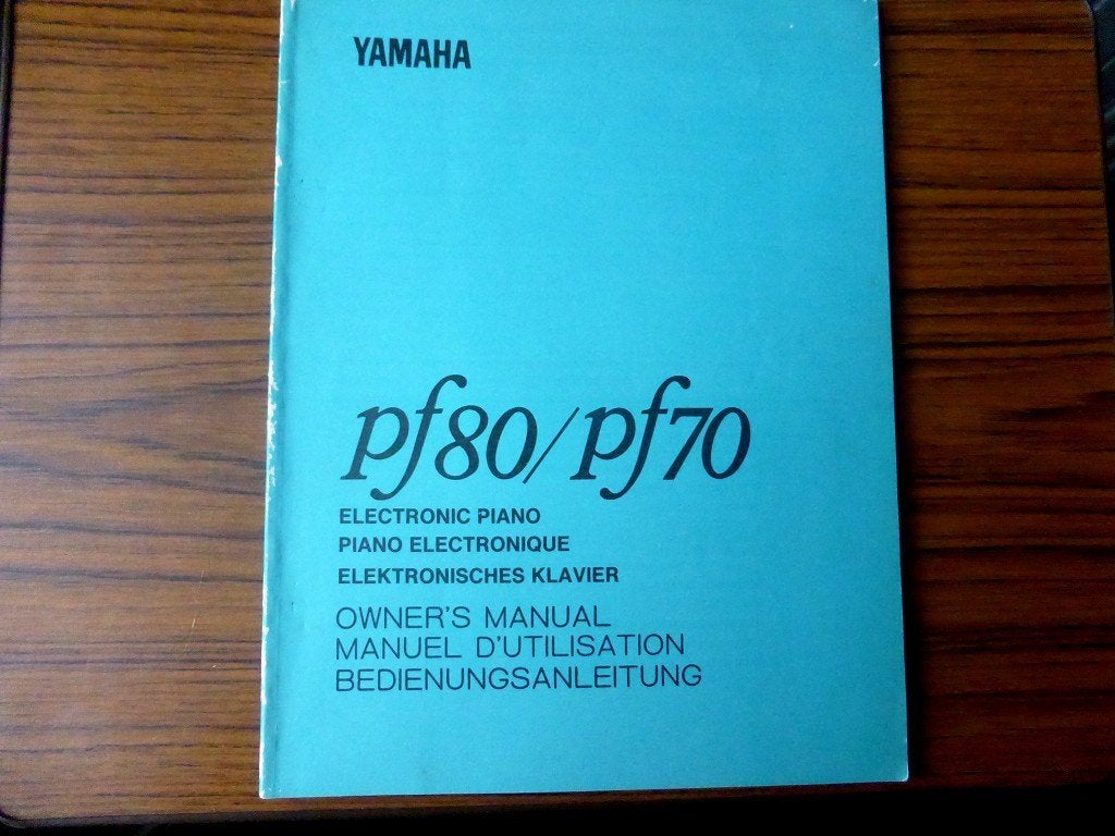 YAMAHA PF70 en PF80 electronic piano - Owners manual, Ophalen of Verzenden, Zo goed als nieuw, Piano