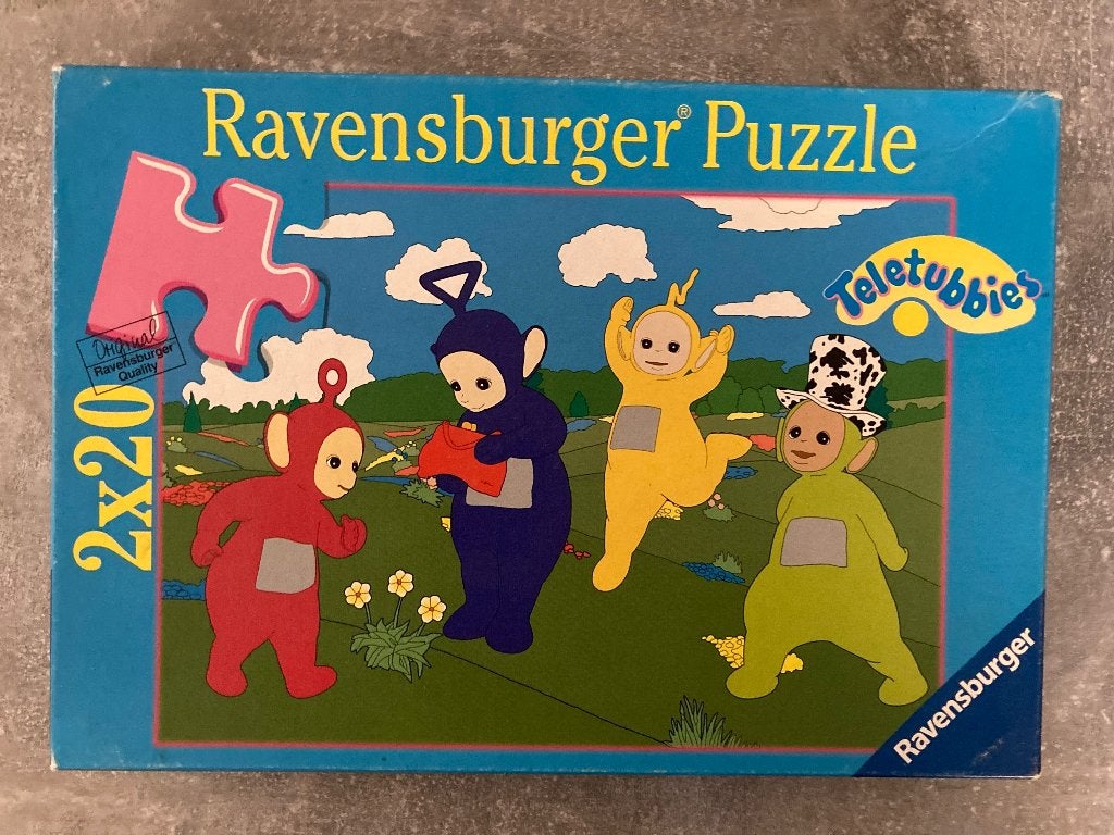 2 puzzels van de Teletubbies, Ophalen of Verzenden, 10 tot 50 stukjes, Zo goed als nieuw
