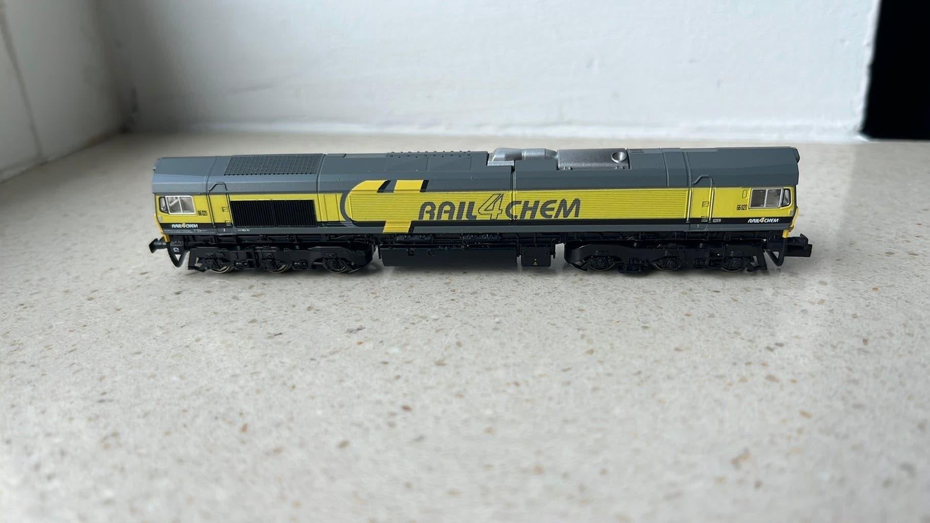 Kato N 10814 Rail4chem Class 66.zie omschrijving ., Overige merken, Ophalen of Verzenden, Zo goed als nieuw, Gelijkstroom