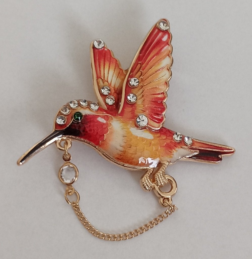 Kolibrie broche, Overige materialen, 4 tot 7 cm, Overige kleuren, Nieuw