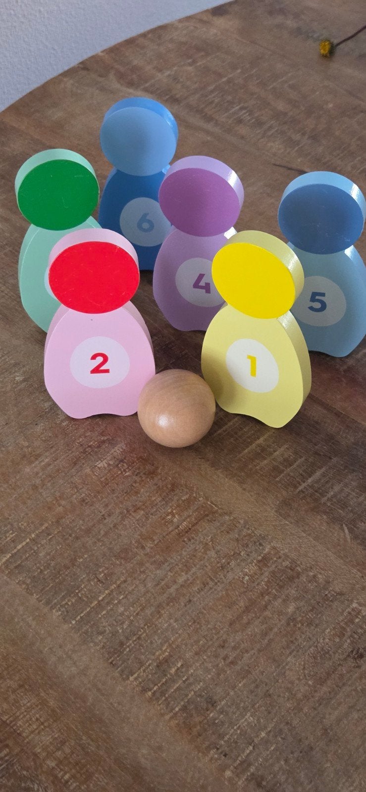 Houten kegelspel voor kinderen, Ophalen, Zo goed als nieuw, Jongen of Meisje