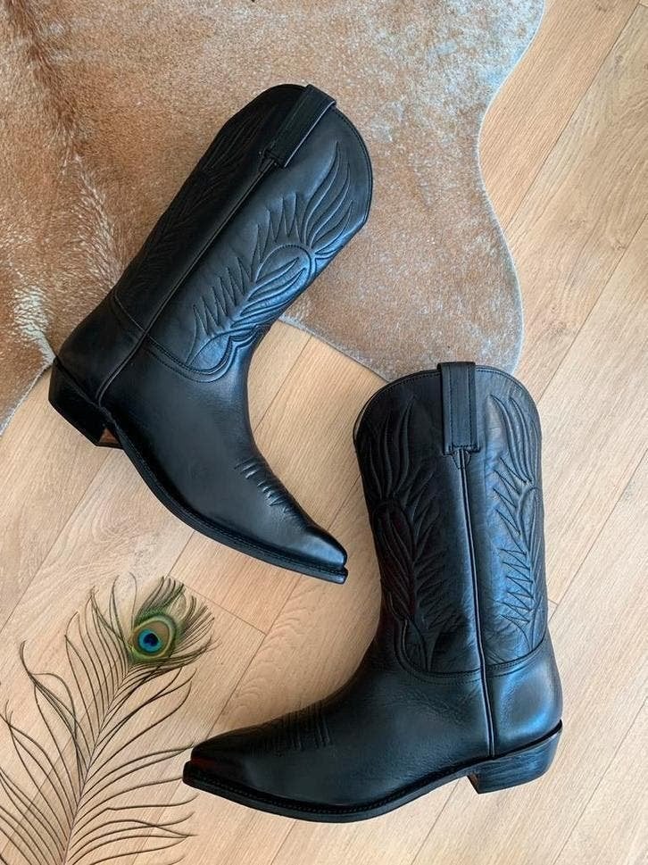 Buffalo cowboylaarzen 42 western boots bohemian laarzen, Kleding | Dames, Hoge laarzen, -, Zwart, -