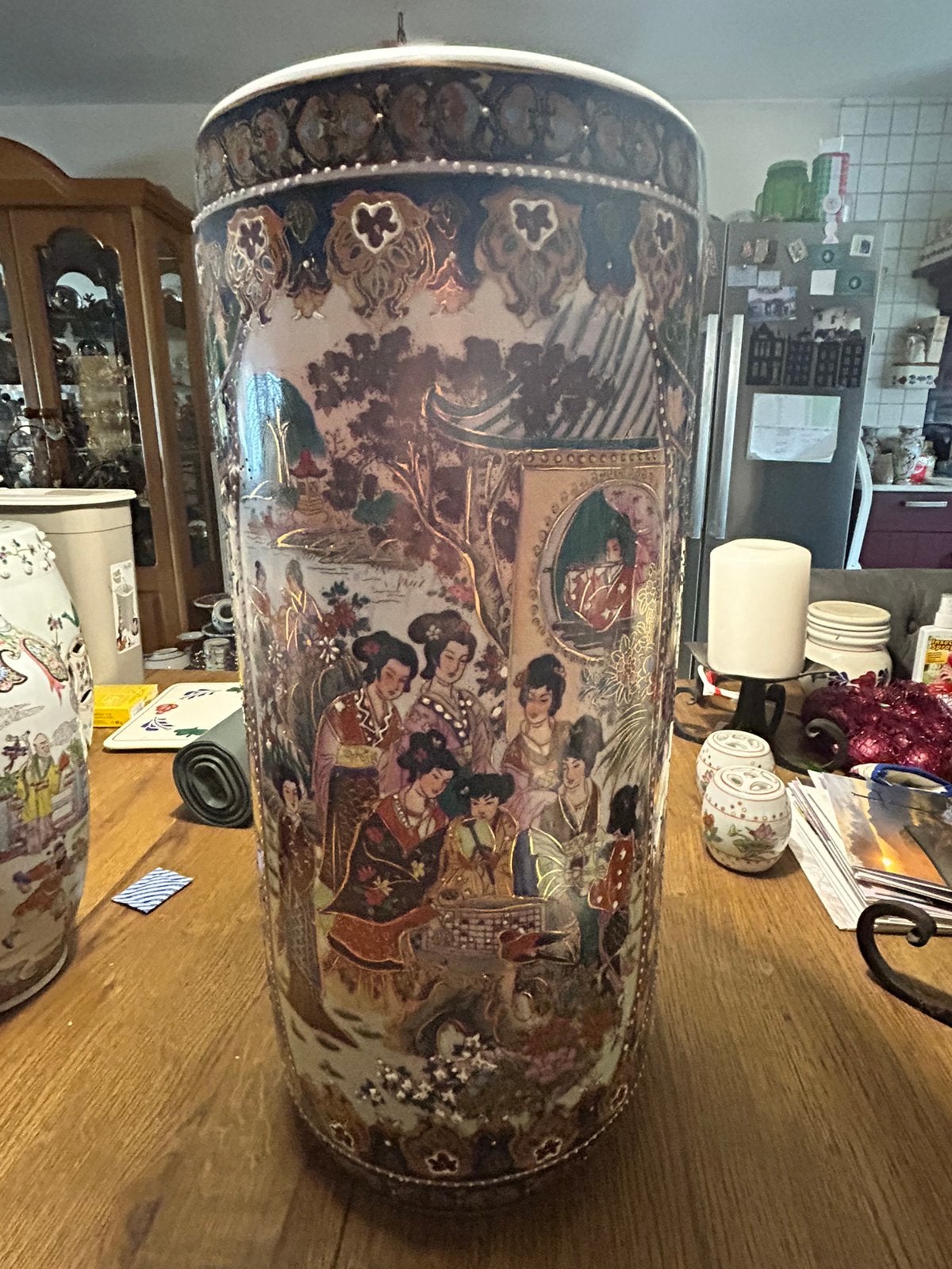 Grote japanse Satsuma paraplubak 46x21 centimeter, Dic, Div, Ophalen of Verzenden, Zo goed als nieuw