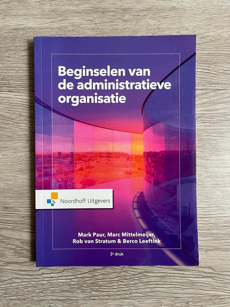 Beginselen van de administratieve organisatie, Ophalen of Verzenden, Zo goed als nieuw, Management