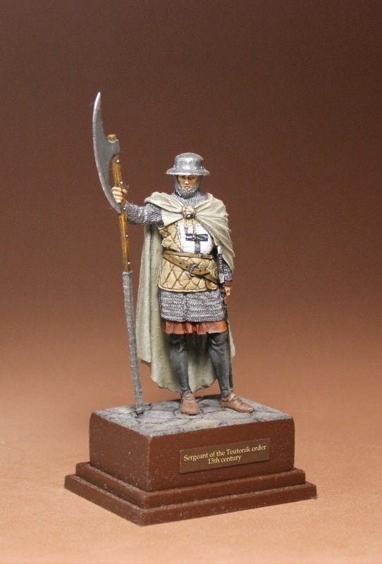 Teutonic Knight 13th Century | Plastic | 54mm | Painted, Ophalen of Verzenden, Nieuw, 1:50 of kleiner, Figuur of Figuren