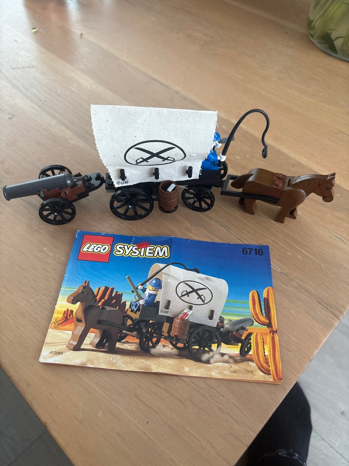 LEGO System 6716 Western Koets met Kanon en Paard (1), Gebruikt, Overige thema's, Lego, Ophalen of Verzenden