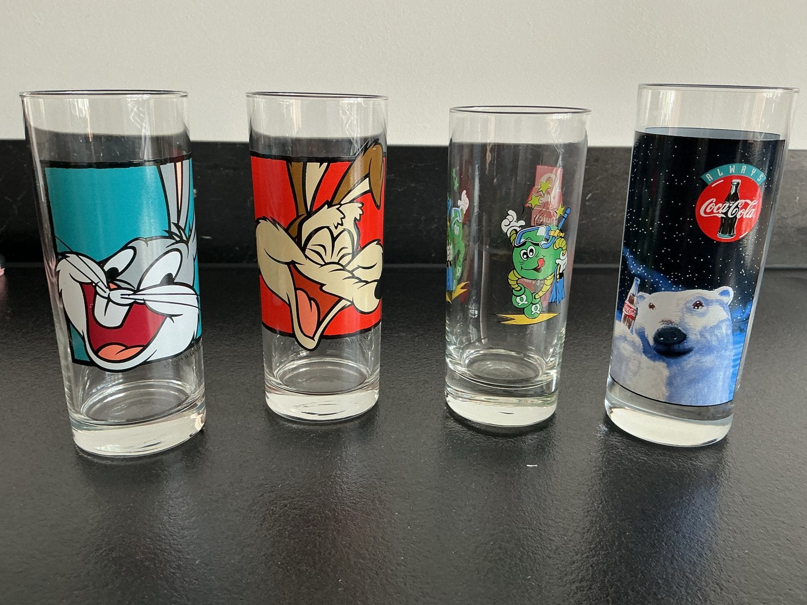 Vintage Coca-Cola Glazen - Set van 4, Ophalen of Verzenden, Gebruikt, Frisdrankglas