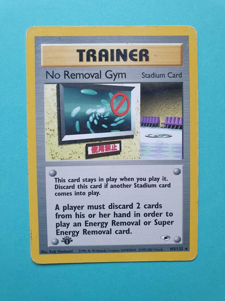 Trainer no removal gym 103/132 pokemon kaart, Ophalen of Verzenden, Zo goed als nieuw