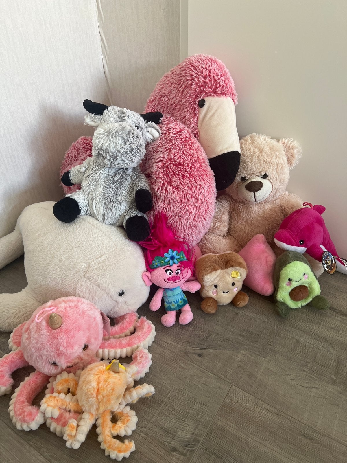 Grote collectie knuffels: van flamingo tot octopus, Overige merken, Overige karakters, Overige typen, Ophalen of Verzenden