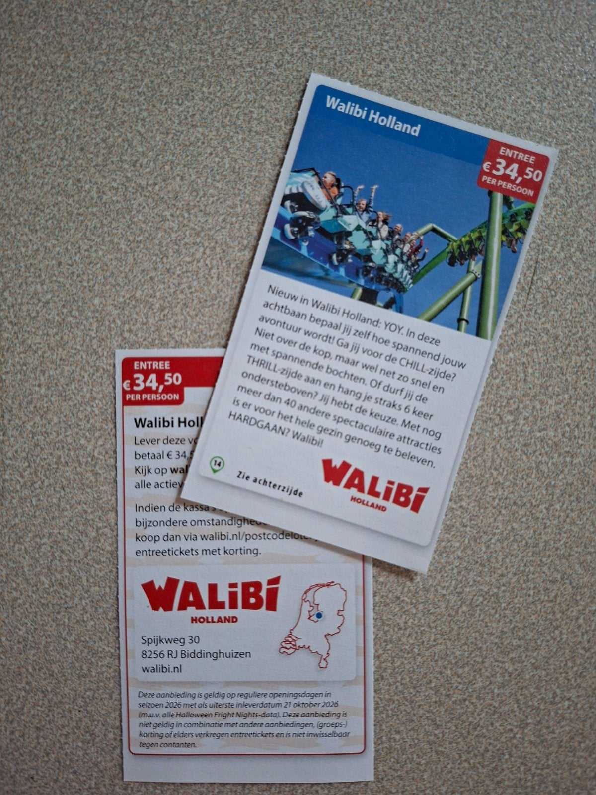 Kortingbon Walibi, Openluchtmuseum, Hellendoorn incl.Friet m, Tickets en Kaartjes, Drie personen of meer, Kortingskaart