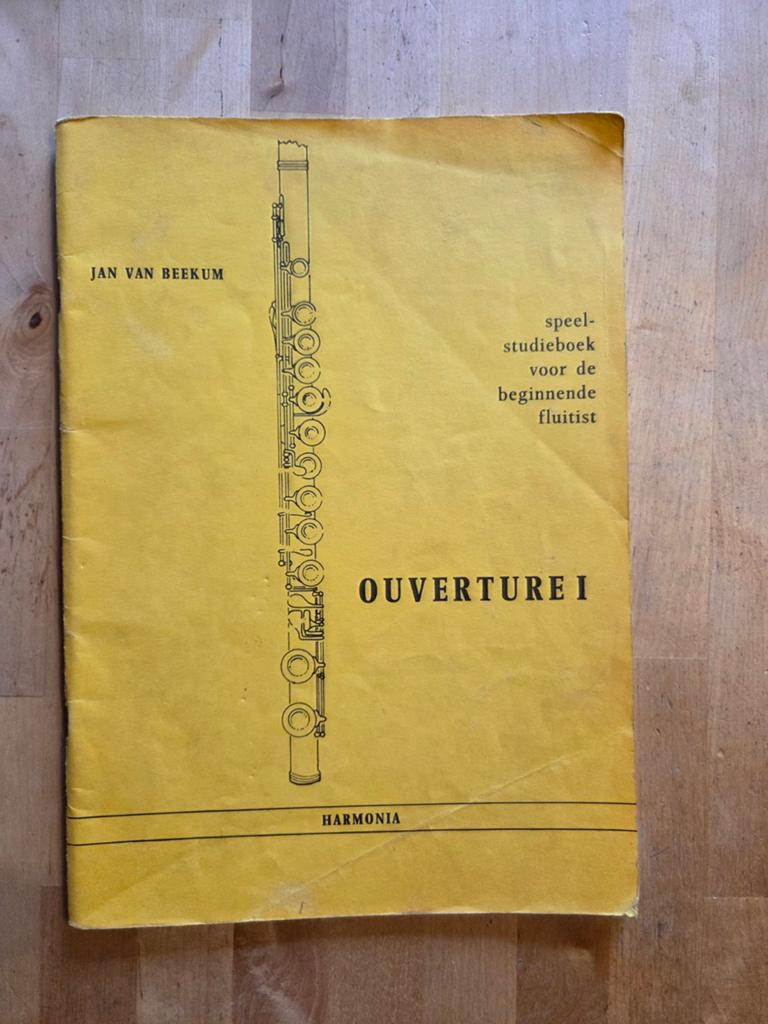 Jan van Beekum - Ouverture I - Speel-studieboek dwarsfluit, Gebruikt, Klassiek, Les of Cursus, Dwarsfluit of Piccolo