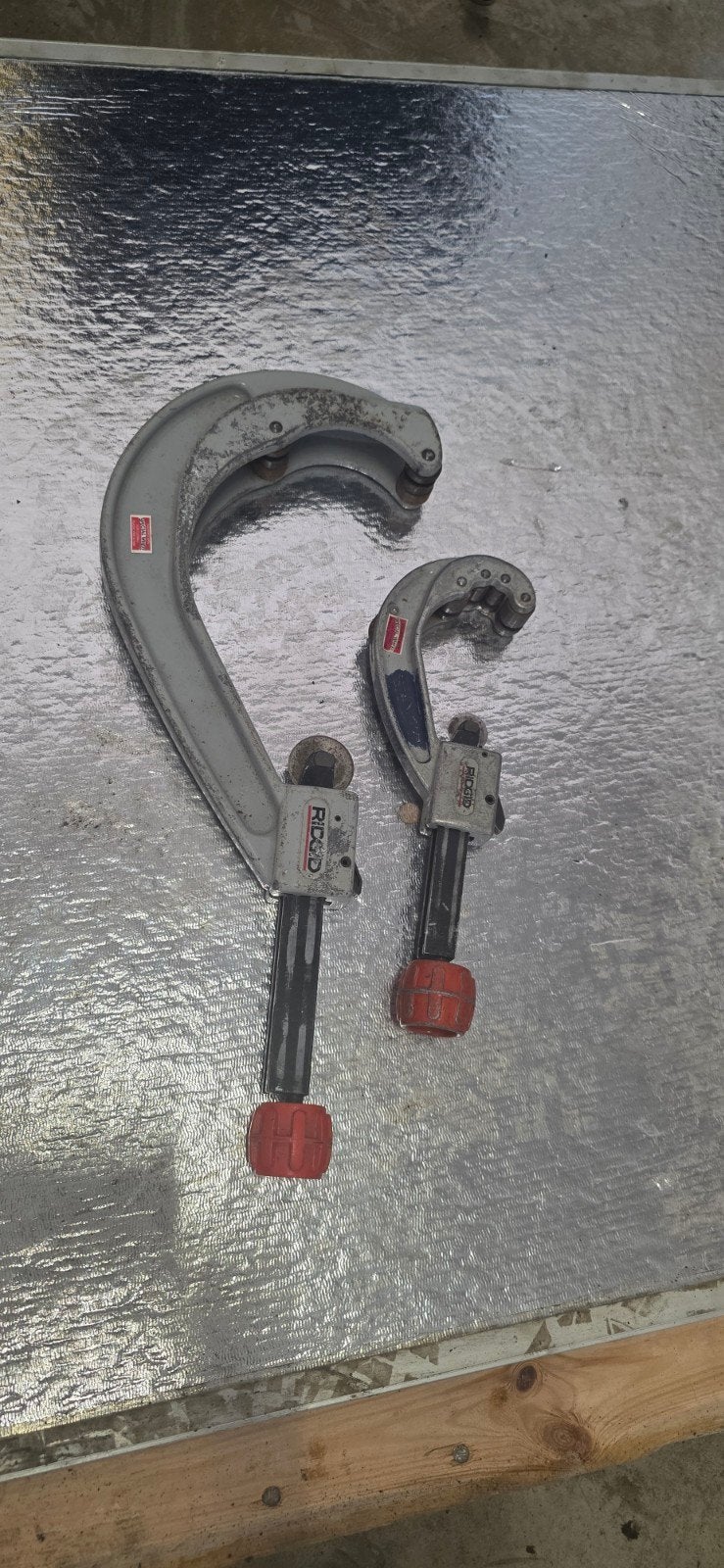 Ridgid pijpsnijders - Set van 2, Doe-het-zelf en Verbouw, Gereedschap | Handgereedschap, Ophalen of Verzenden, Gebruikt, Snijgereedschap