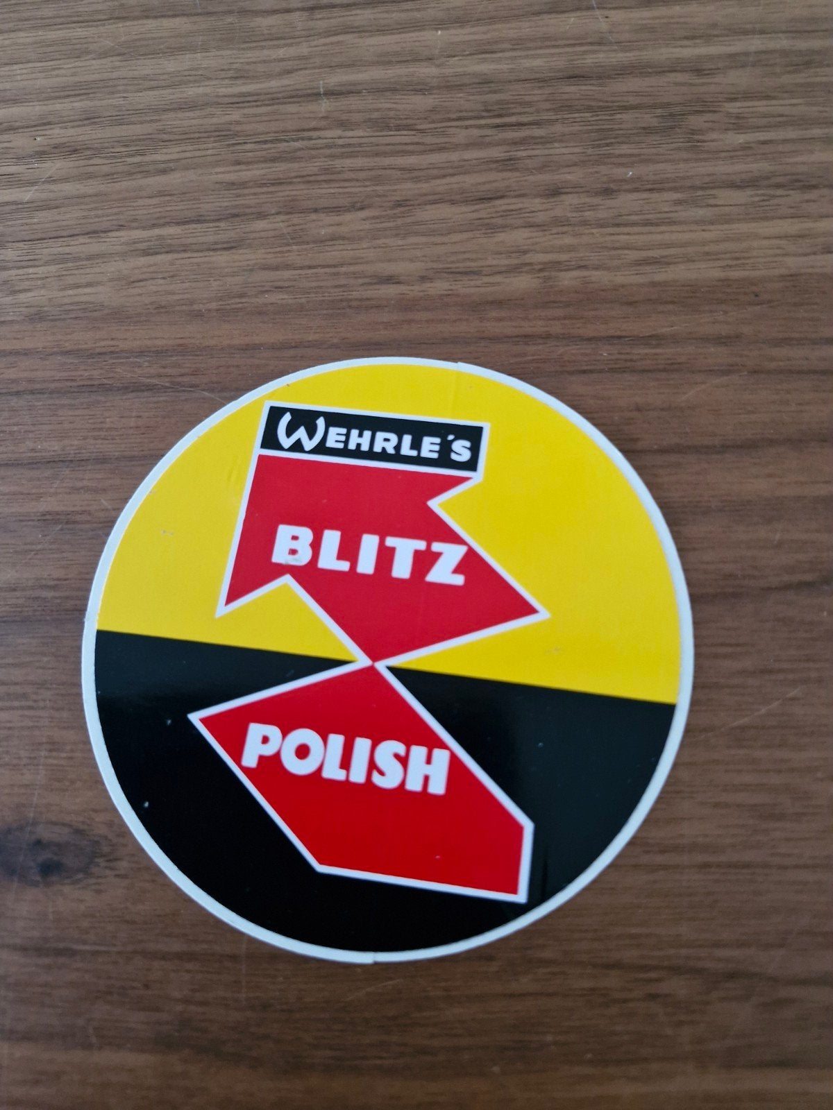 11286 Vintage Wehrle's Blitz Polish sticker, Ophalen of Verzenden, Zo goed als nieuw