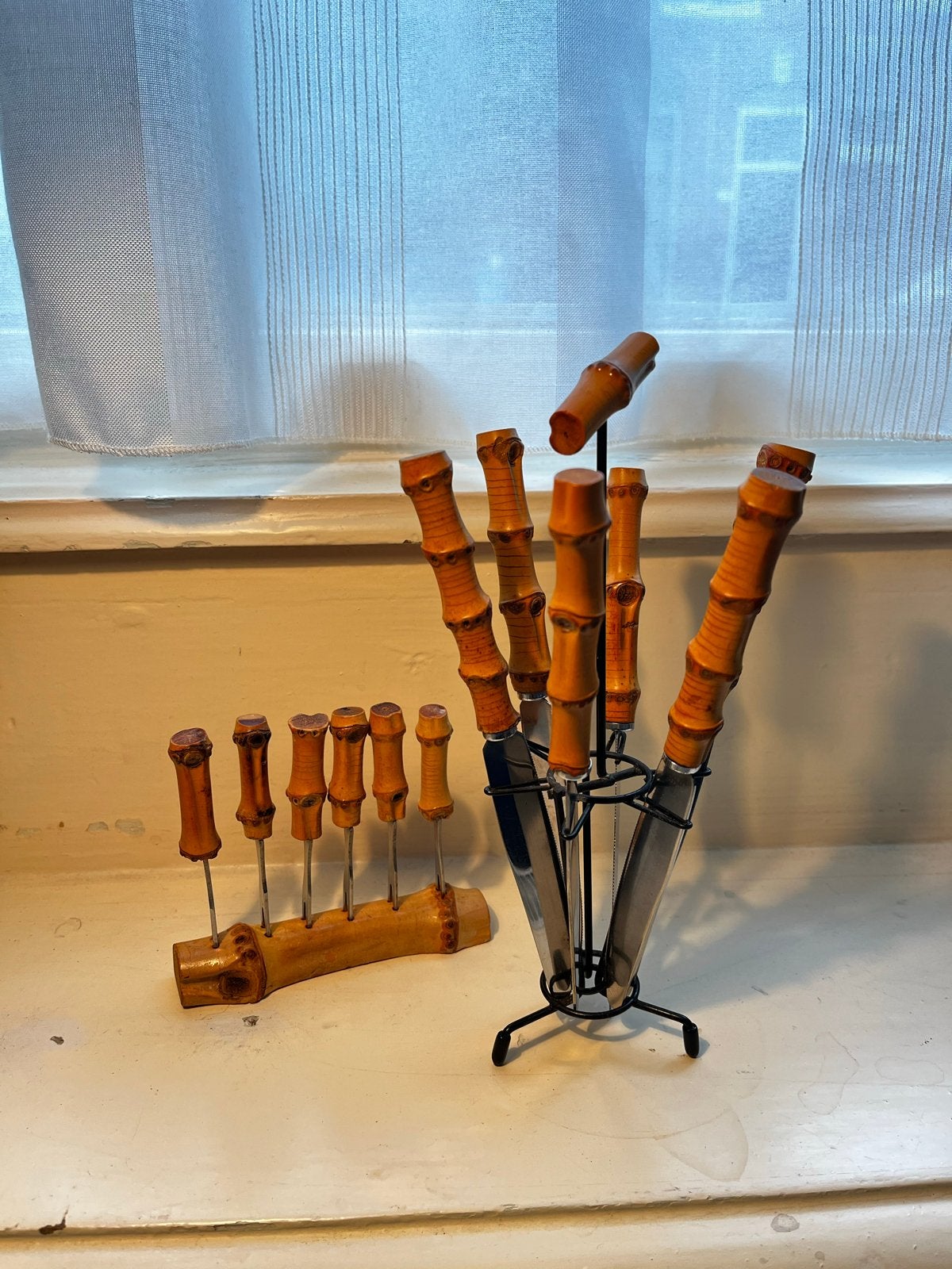 Vintage Solingen Borrelset: Fruitmessen & Cocktailvorkjes, Antiek en Kunst, Ophalen of Verzenden