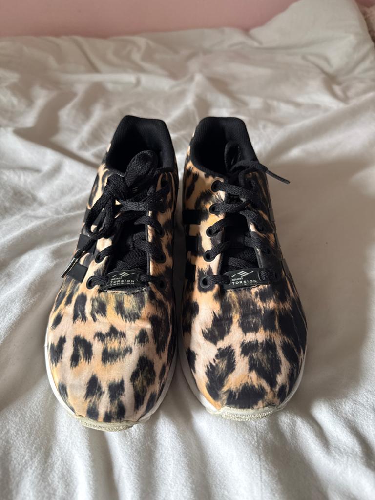 Adidas ZX Flux Leopard Print Sneakers, Verzenden, Gedragen, Overige kleuren, Sneakers of Gympen