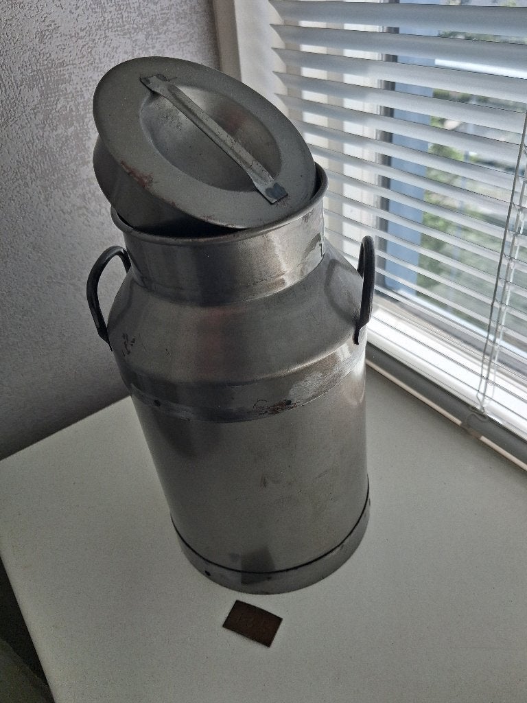 Authentiek vintage melkbusje met deksel, Ophalen of Verzenden