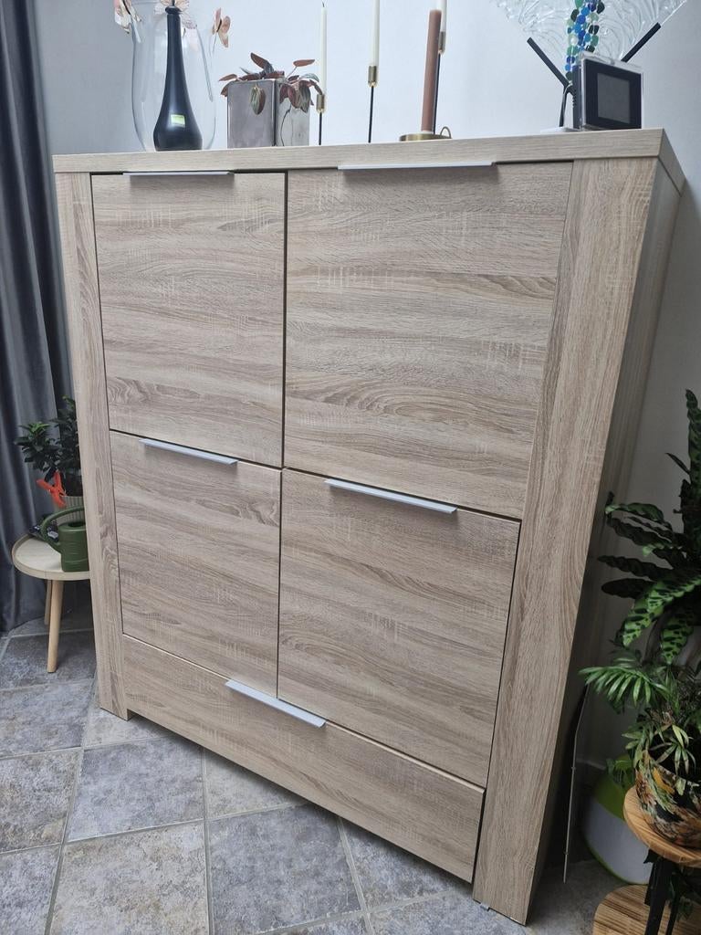 Moderne opbergkast/dressoir met lades en deuren, Gebruikt, Ophalen of Verzenden, Modern, 25 tot 50 cm