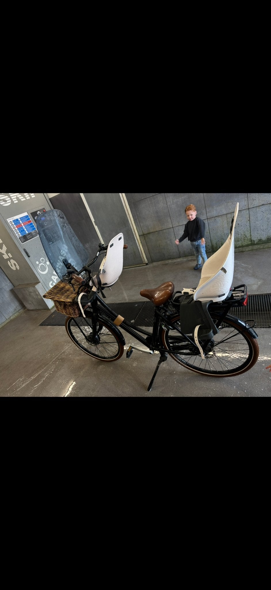 Stella Vicenza fiets met kinderzitjes en mand, Fietsen en Brommers, Velgrem, Versnellingen, Ophalen, Overige merken