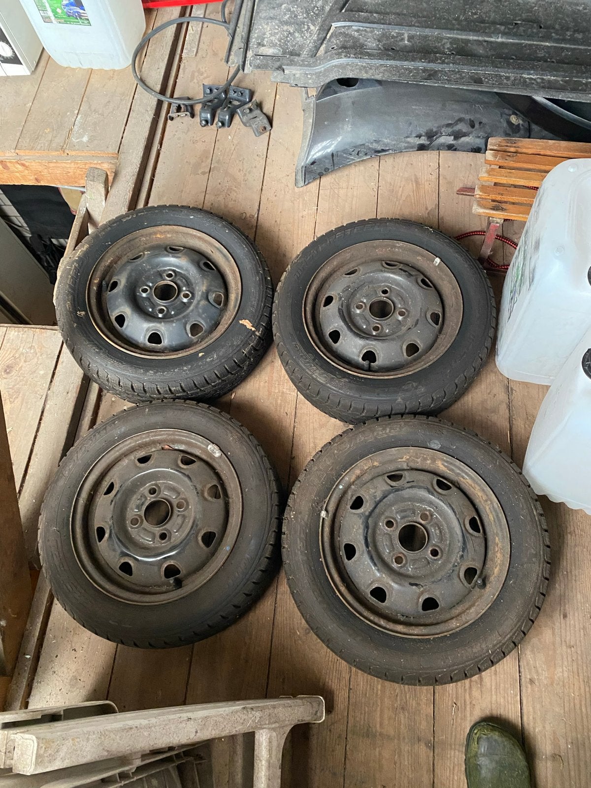 velgen met banden 13 inch, Ophalen, Gebruikt, Universele onderdelen