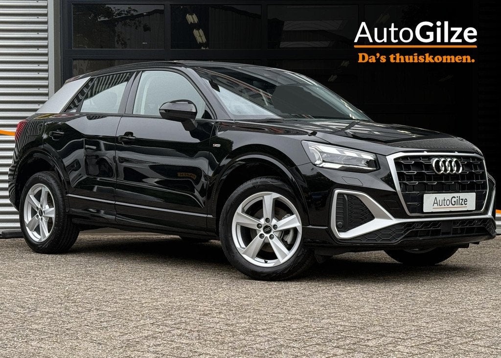 Audi Q2 35 TFSI S-Line Automaat l Matrix LED l Camera l Stoe, 4 cilinders, 150 pk, Leder en Stof, Zwart