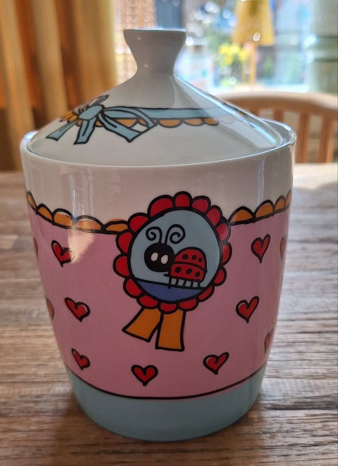 Voorraadpot met afbeelding lieveheersbeestje van Babette, Huis en Inrichting, Overige materialen, Overige typen, Ophalen of Verzenden