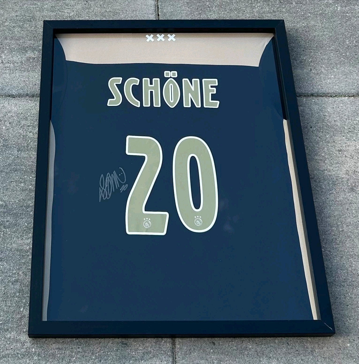 Ajax shirt seizoen 2018/2019 Lasse Schöne gesigneerd, Sport en Fitness, Voetbal, Ophalen of Verzenden, Zo goed als nieuw, Shirt