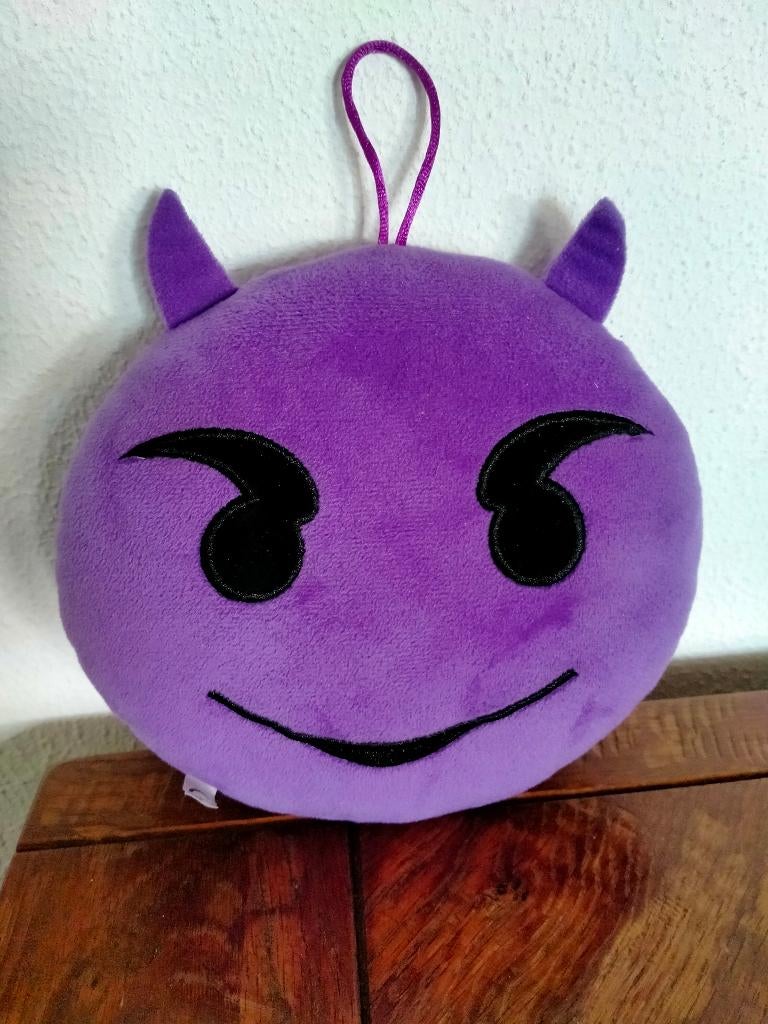 Emoji blije duivel knuffel paars. Nieuw!, Paars, Overige merken, Overige karakters, Overige typen
