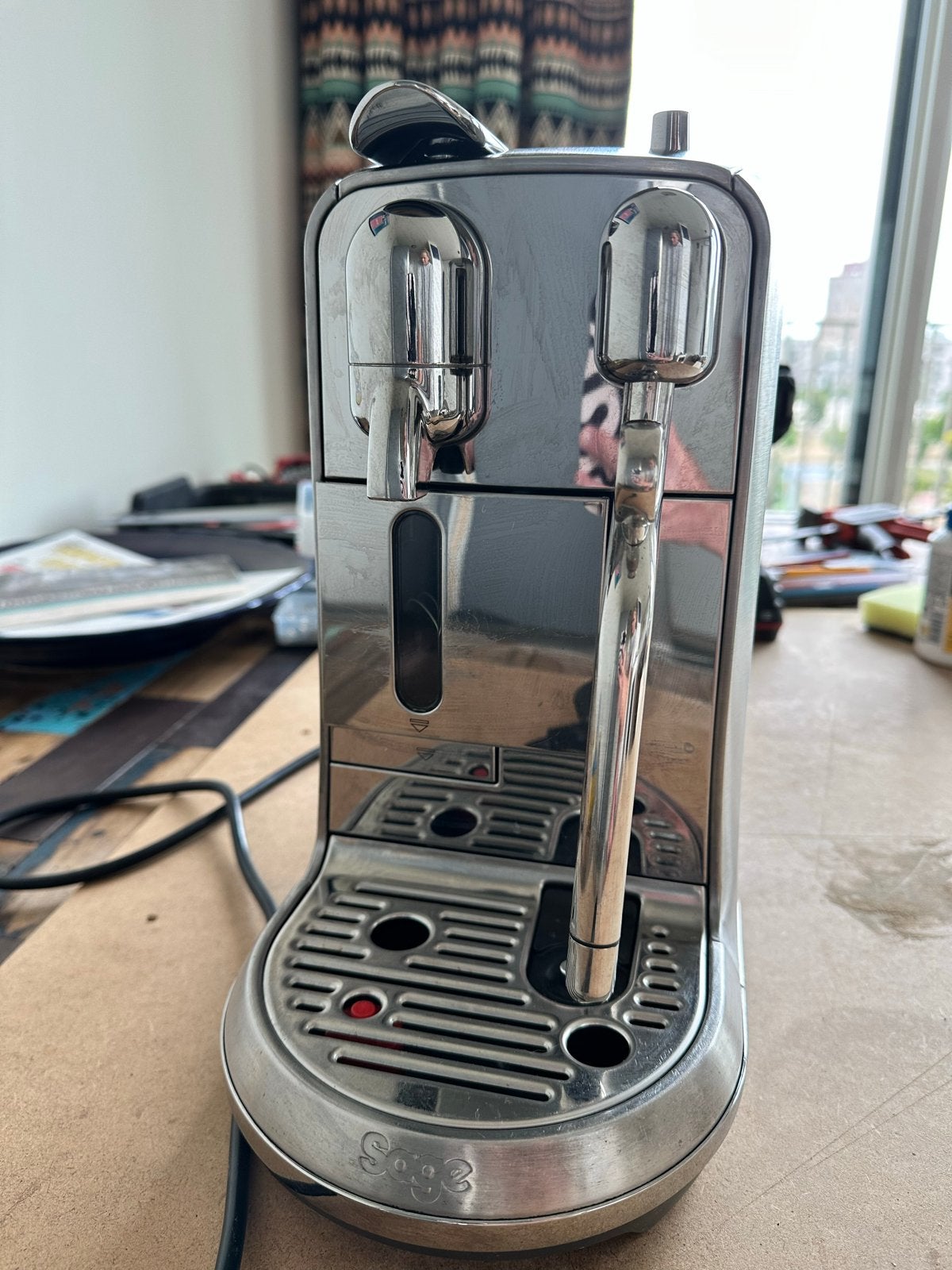 SAGE Nespresso Creatista Plus - Capsulemachine - Zilver, Ophalen, Koffiemachine, Zo goed als nieuw, Koffiepads en cups