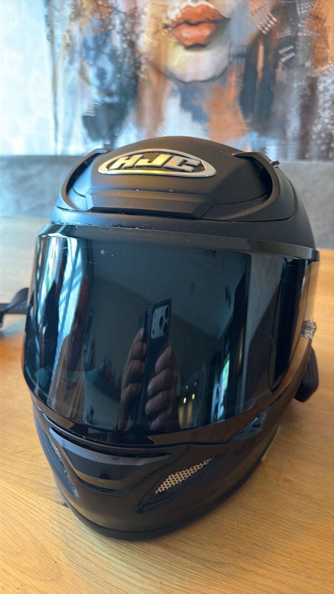 Zeer nette HJC helm met bluetoot maat L 58-59 cm, Motoren, Ophalen of Verzenden, Tweedehands, Integraalhelm, HJC
