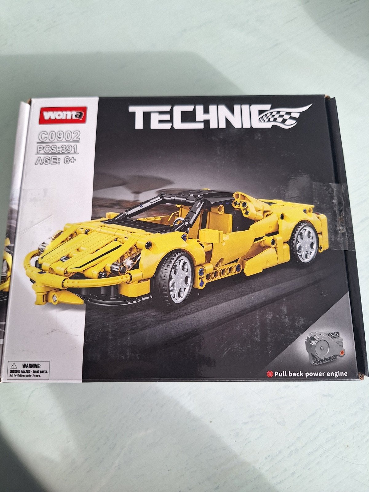 Wonta Technic C0902 Gele Sportwagen Bouwpakket (391 stuks), Ophalen, Nieuw, Overige merken