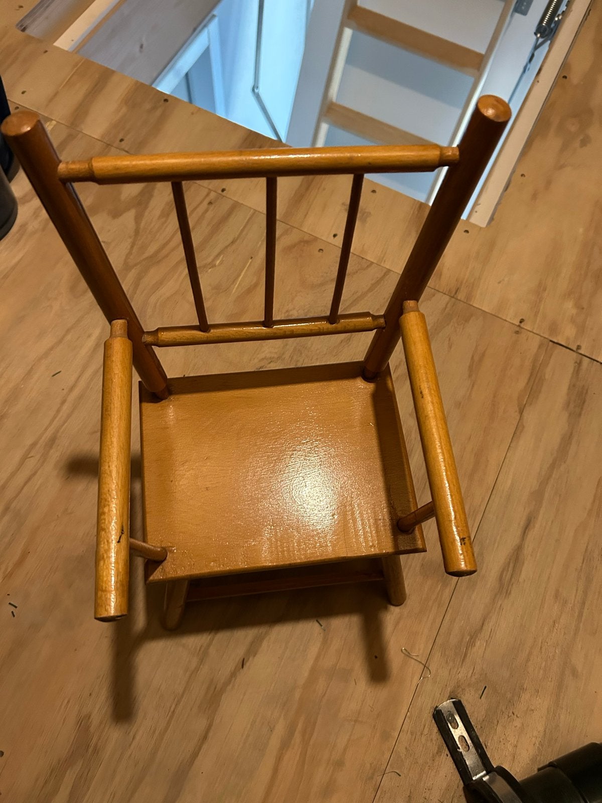 Houten poppenstoel, vintage, Ophalen