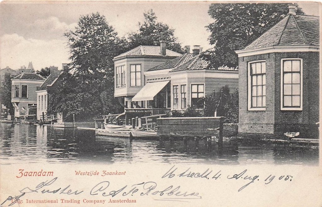 702-497-019 Zaandam Westzijde Zaankant, Verzenden, Voor 1920, Noord-Holland