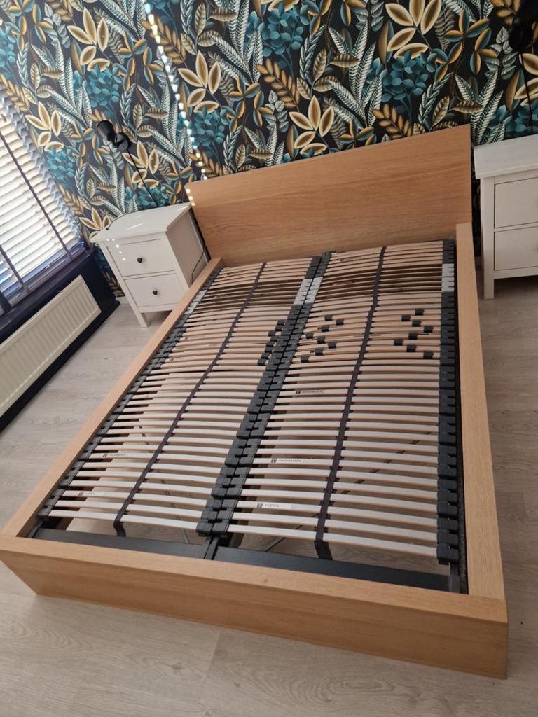 Bossflex 600 lattenbodem met bedombouw, Ophalen, Gebruikt, Tweepersoons