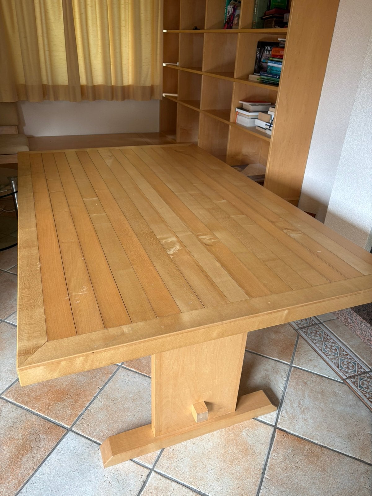 Tafel beukenhout, Ophalen, Gebruikt, 50 tot 100 cm, Rechthoekig