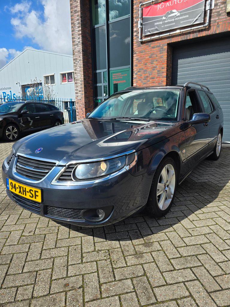 Saab 9-5 Estate 2.3t Vector automaat, Auto's, Saab, 4 cilinders, 2290 cc, Blauw, Automatische klimaatregeling
