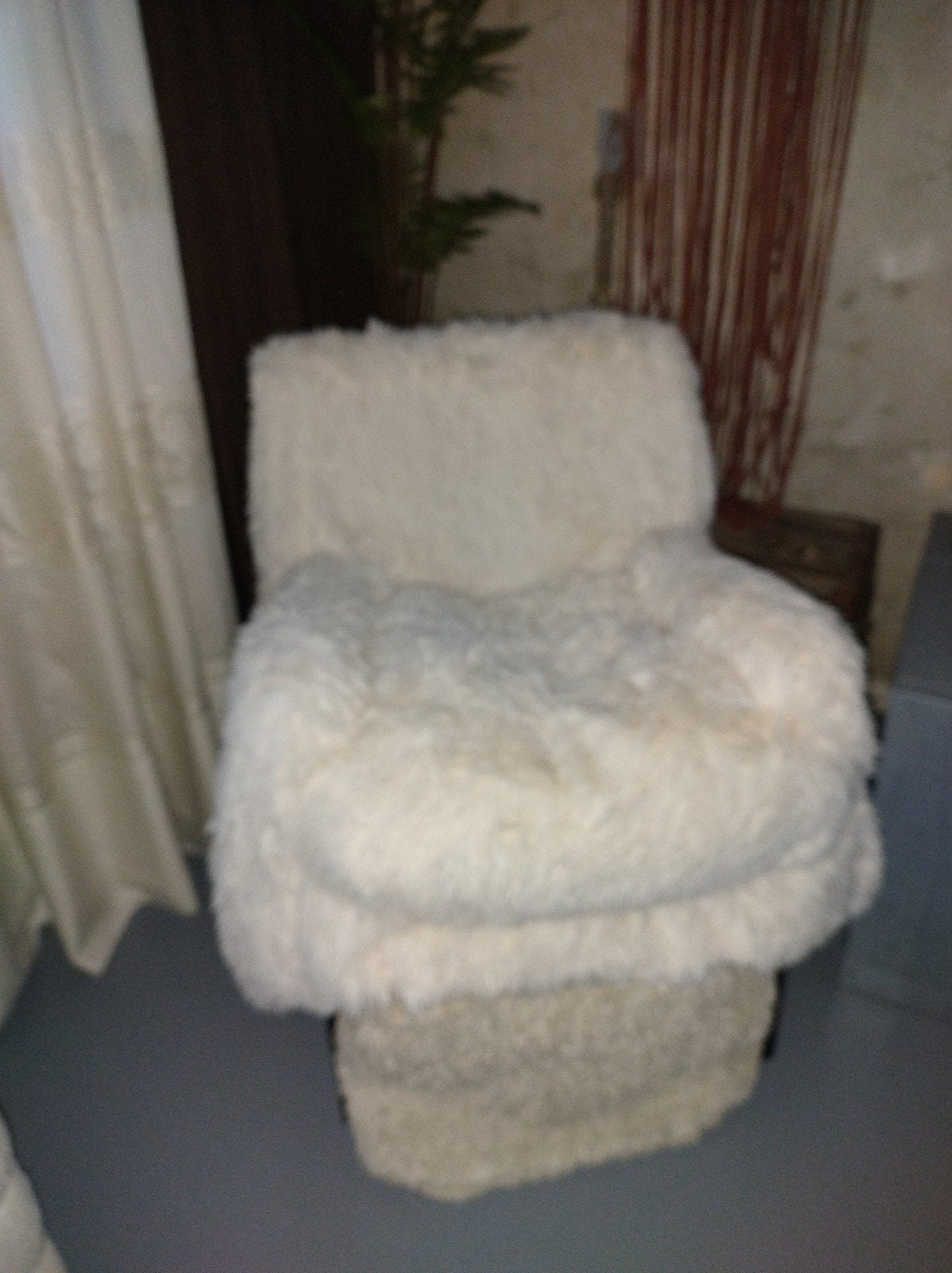 Teddy fauteuil met poef Gratis*Rosetta*, Huis en Inrichting, Ophalen, 75 tot 100 cm, Stof, 50 tot 75 cm