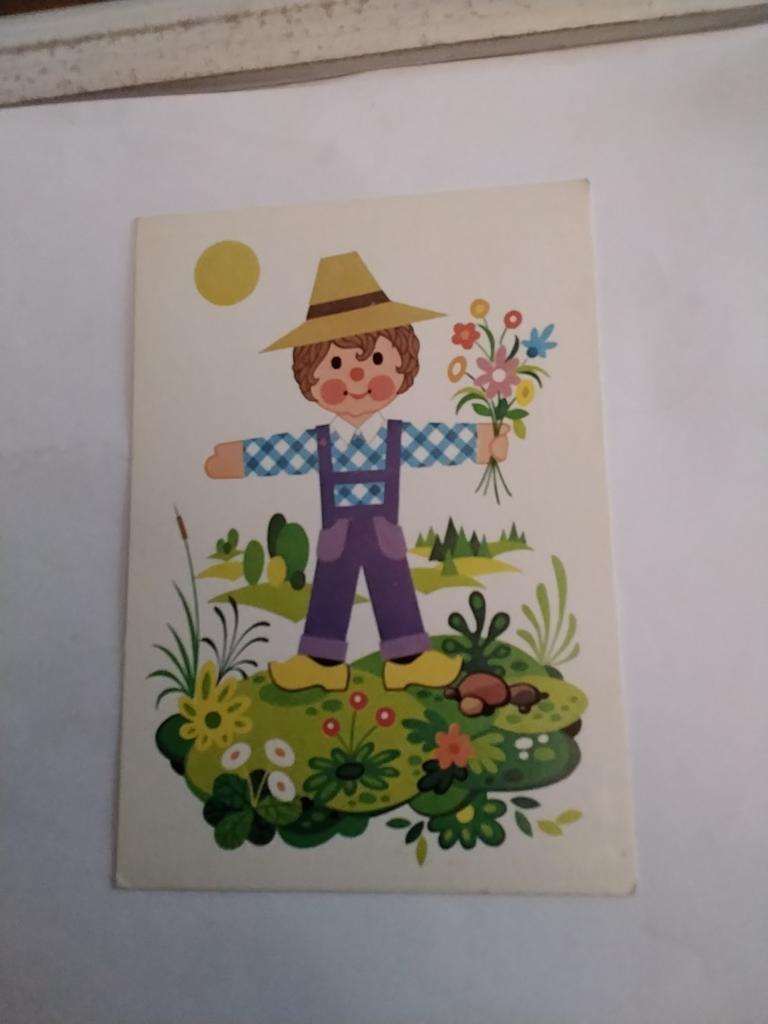 GEORGE RIEL   19575. BOERTJE OP KLOMPEN MET BLOEMEN, Ophalen of Verzenden