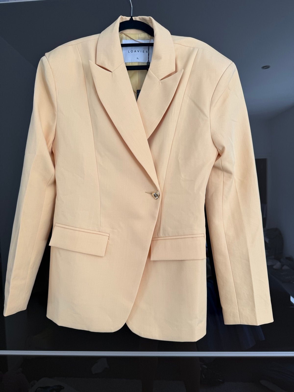 Loavies Gele Blazer - Nieuw met kaartje, Maat XL, Geel, Maat 46/48 (XL) of groter, Nieuw, Ophalen of Verzenden