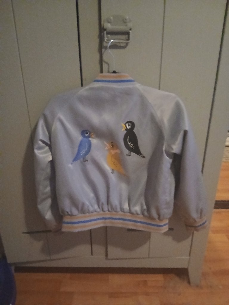 Mini Rodini bomberjack met vogels - Perfecte staat, Meisje, Ophalen of Verzenden, Zo goed als nieuw, Mini Rodini