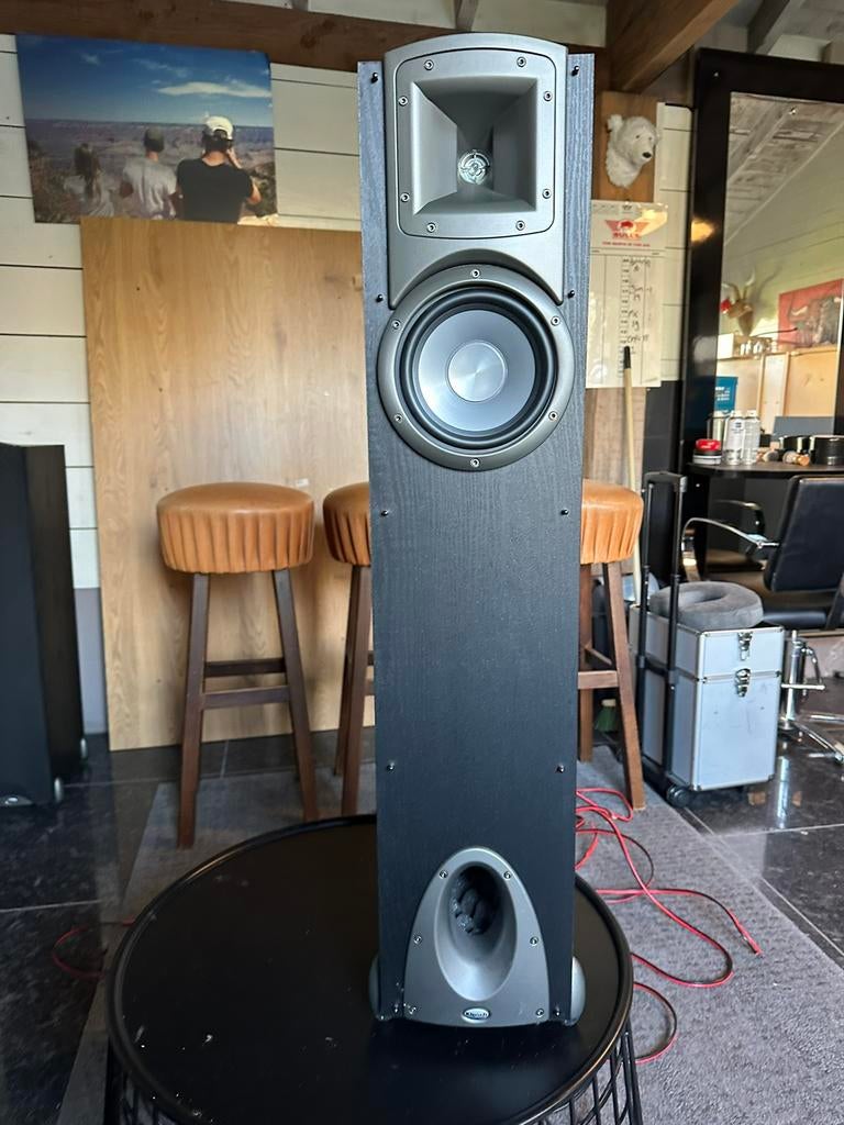 Klipisch Synergie F1 high end luidsprekers (2x), Zo goed als nieuw, 60 tot 120 watt, Front, Rear of Stereo speakers, Ophalen