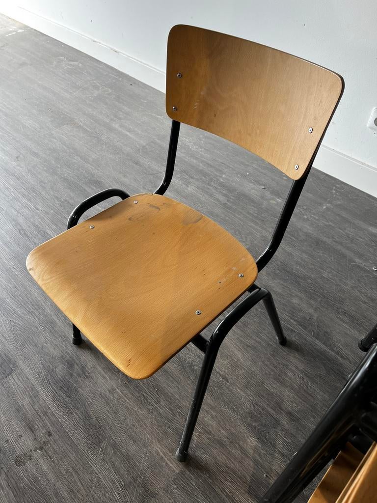 6 Stapelbare Kantinestoelen - Gebruikt, Ophalen, Gebruikt, Overige kleuren, Vijf, Zes of meer stoelen