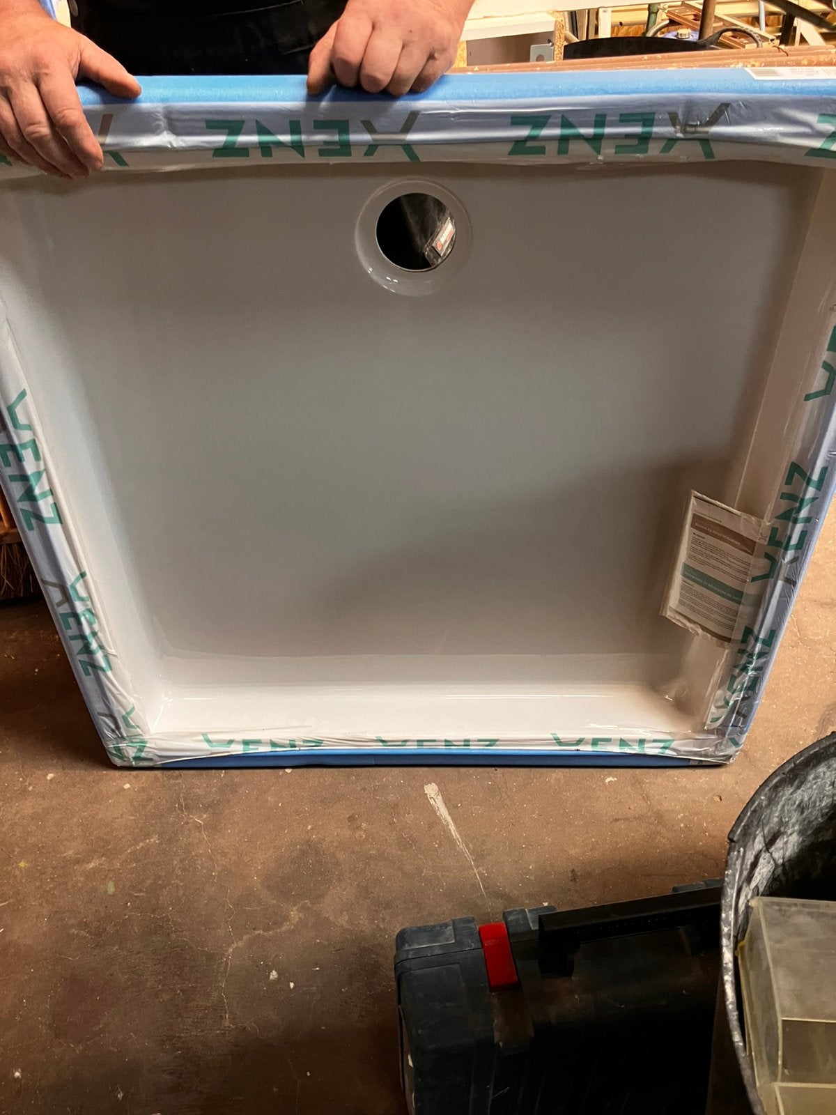 Nieuw ! Xenz Society douchebak 100 x 100 x 12 cm, Doe-het-zelf en Verbouw, Sanitair, Ophalen, Nieuw, Douche