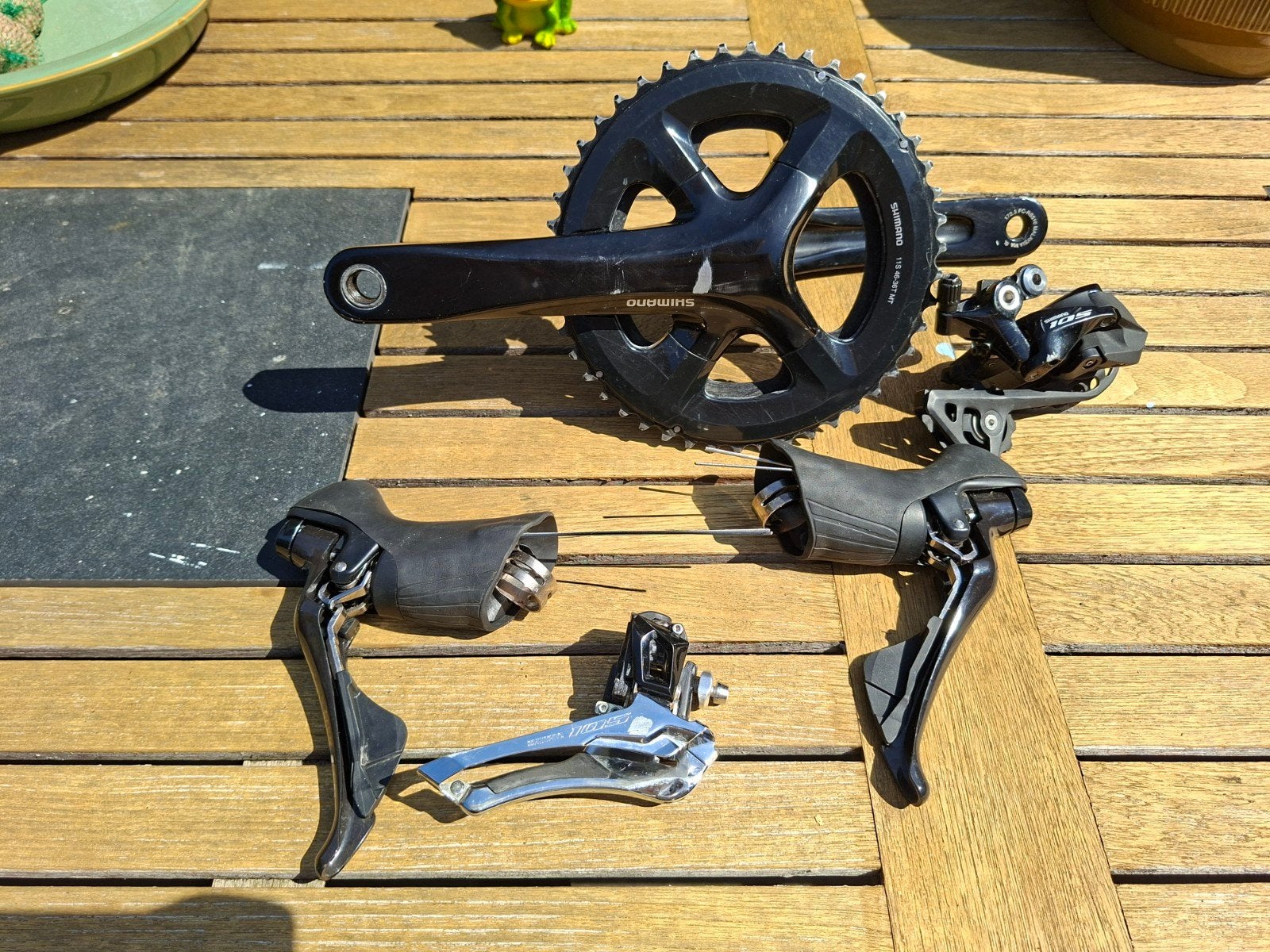 Shimano 105 R7000 / RS510 11-speed Groepset (Technisch 100%), Fietsen en Brommers, Fietsonderdelen, Crankstel of Pedalen, Gebruikt