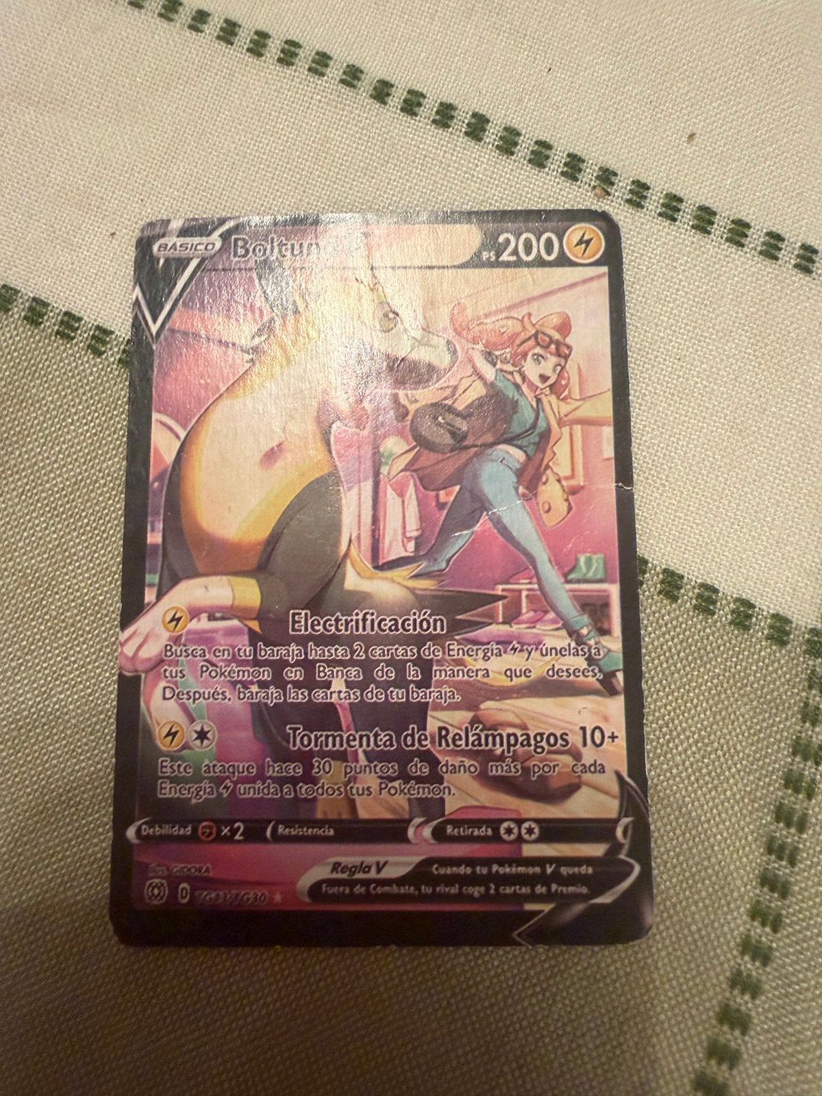 Boltund V Pokémonkaart - Spaans - Gebruikt, Ophalen of Verzenden, Gebruikt, Losse kaart