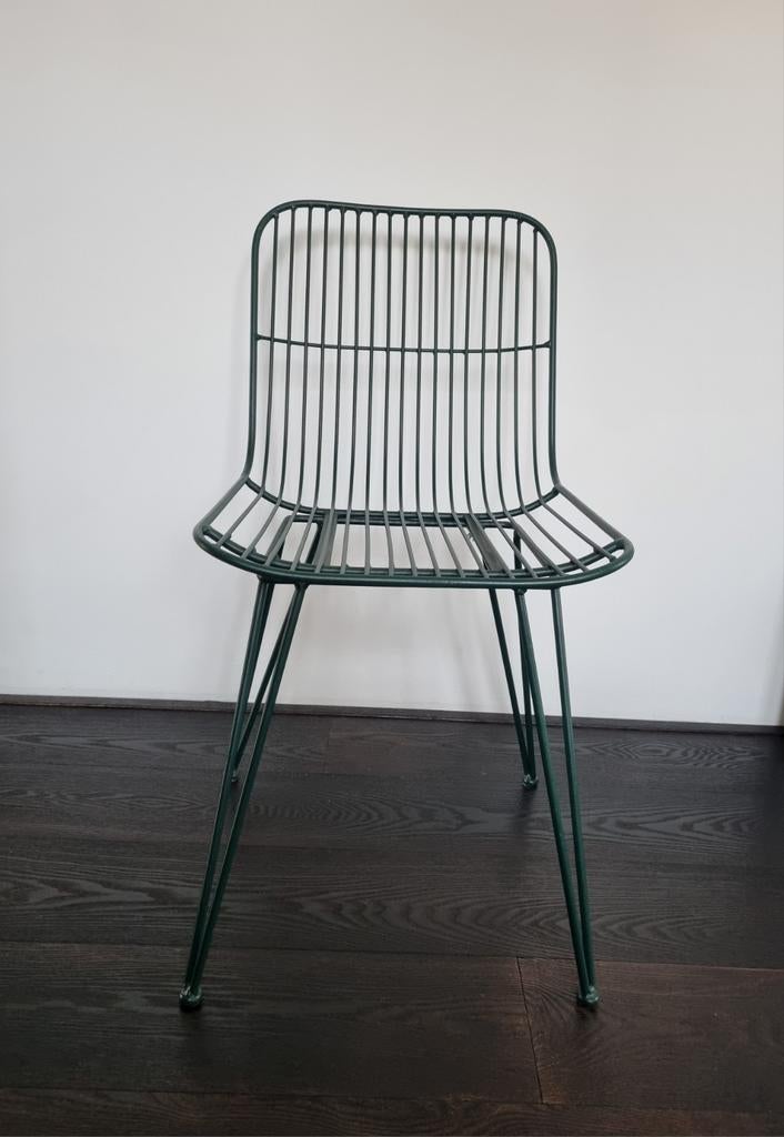 Metalen stoelen donkergroen - set van 2, Ophalen, Twee, Overige kleuren, Zo goed als nieuw